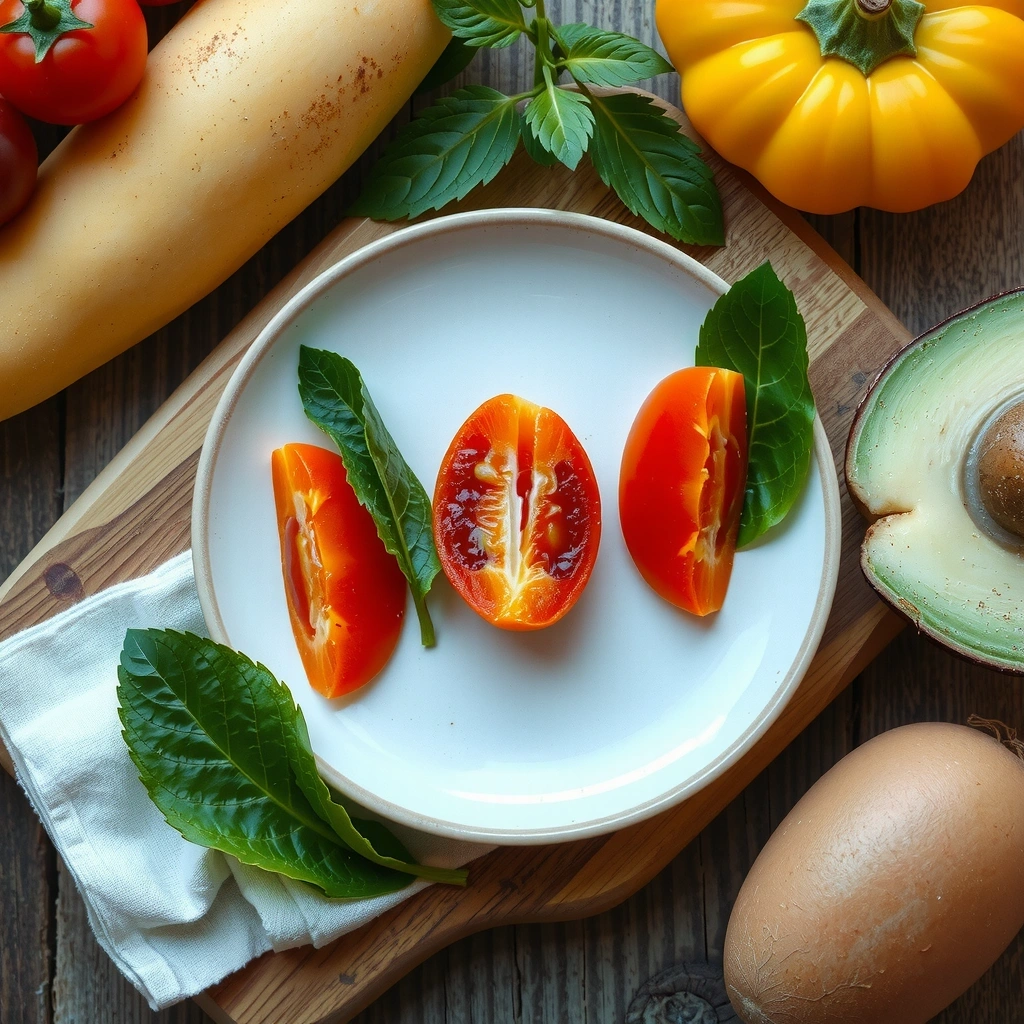 Einladendes Beratungszimmer mit natürlichen Materialien und frischen Zutaten